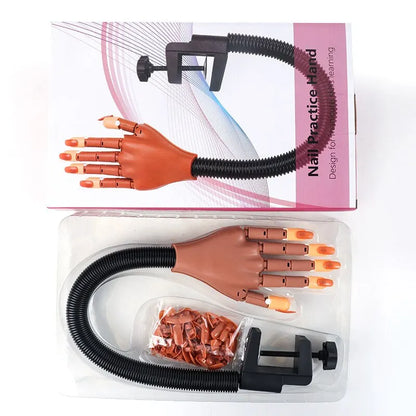 Realistic Nail Practice Finger Joint - Bendable Artificial Hand Model, Simulates Human Hand Structure