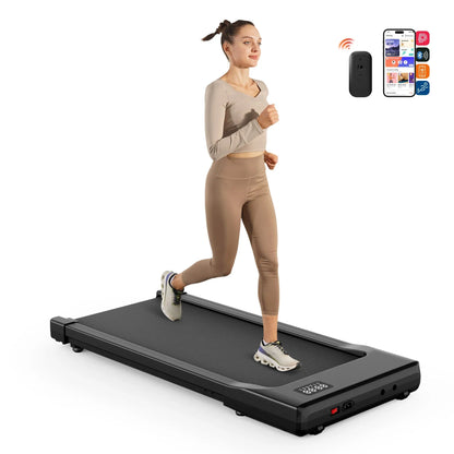 2-in-1 Walking Pad Under Desk Treadmill – Portable 2.5HP Home & Office Treadmill with Remote Control and LED Display