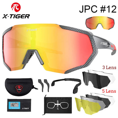X-TIGER Polarized Cycling Glasses — Photochromic MTB & Road Bike Sunglasses for Sports
