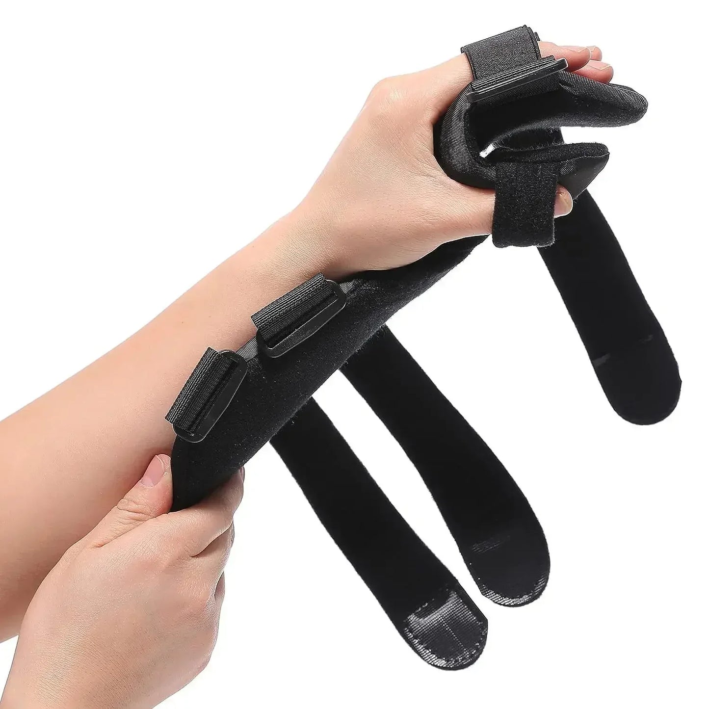 Adjustable Hand Brace for Stroke Recovery — Finger and Wrist Support Splint for Night Use, Arthritis & Tendonitis Relief