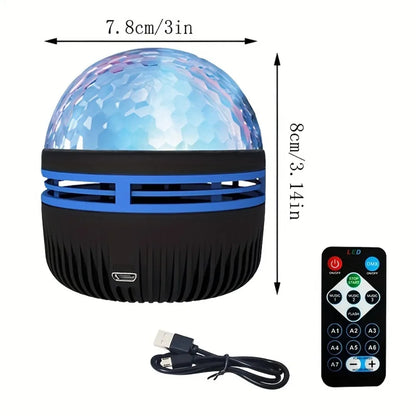LED Starry Sky Aurora Projector - RGB Galaxy Night Light with Remote Control for Bedroom Home Party Decor