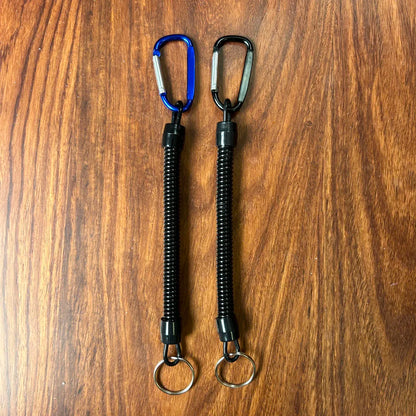 Tactical Retractable Spring Elastic Rope Security Gear Tool - Outdoor Anti-lost Phone Keychain & Fishing Lanyard for Hiking and Camping