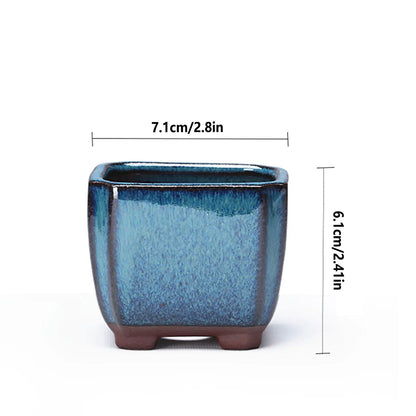 Ceramic Flower Pot with Drainage Hole - Lily Style Succulent & Orchid Planter for Home and Garden