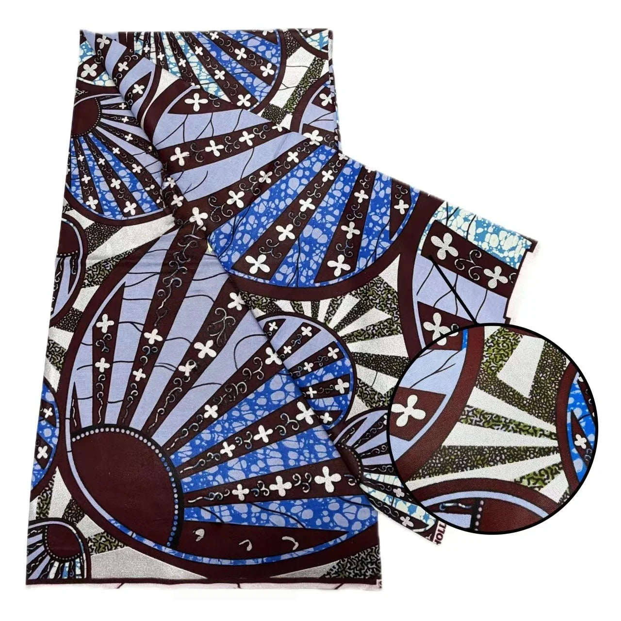 Original African Wax Print Fabric - 6 Yards 100% Cotton Nigerian Ankara Sewing Material for Women’s Dresses