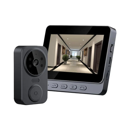 4.3" Wireless Video Doorbell — HD IPS Screen, 2.4G WiFi, Smart Intercom, Two-Way Talk, Night Vision