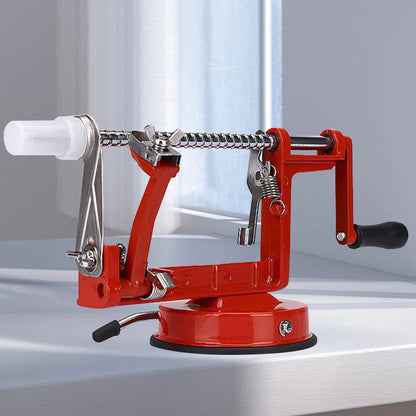 Versatile 3-in-1 Fruit Peeler Slicing Machine - Stainless Steel Apple Peeler Corer with Suction Base for Household Kitchen