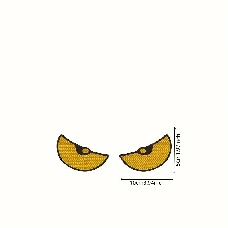 2PCS Demon Eye Reflective Stickers — Car & Motorcycle Safety Decals to Improve Night Visibility