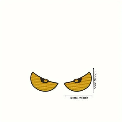 2PCS Demon Eye Reflective Stickers — Car & Motorcycle Safety Decals to Improve Night Visibility