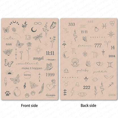 Silicone Practice Skin for Permanent Makeup — Double-Sided Latex Sheet with Brows Design for Hair Stroke Training