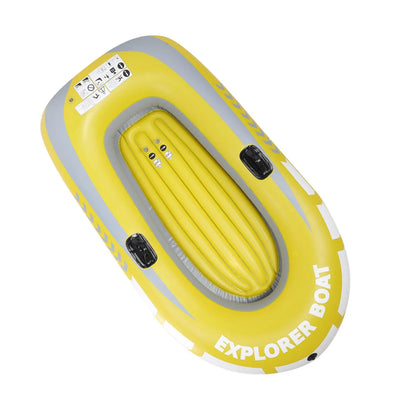 Heavy Duty Inflatable Canoe – Thickened 2-Person Rowing Kayak, Wear-Resistant Inflatable Boat