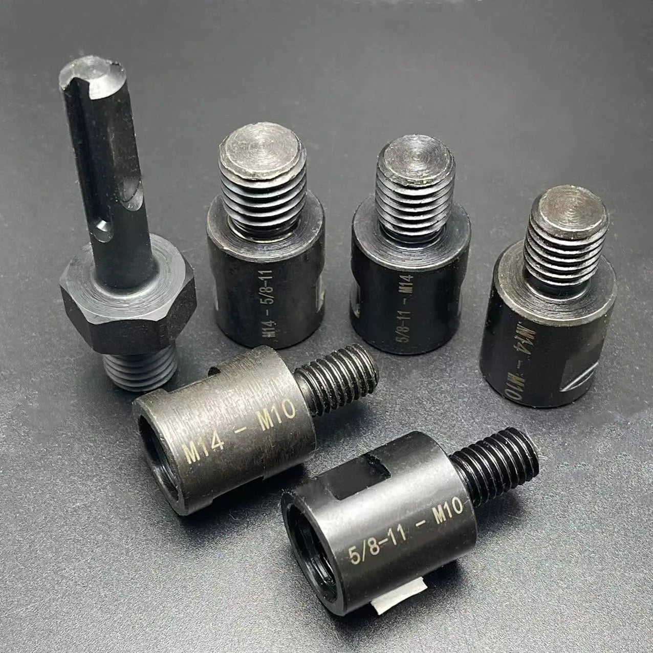 Universal Angle Grinder Adapter: M10 M14 to 5/8-11 Thread Converter - Connects Polishing Pads, Saw Blades, Hole Saw Tools