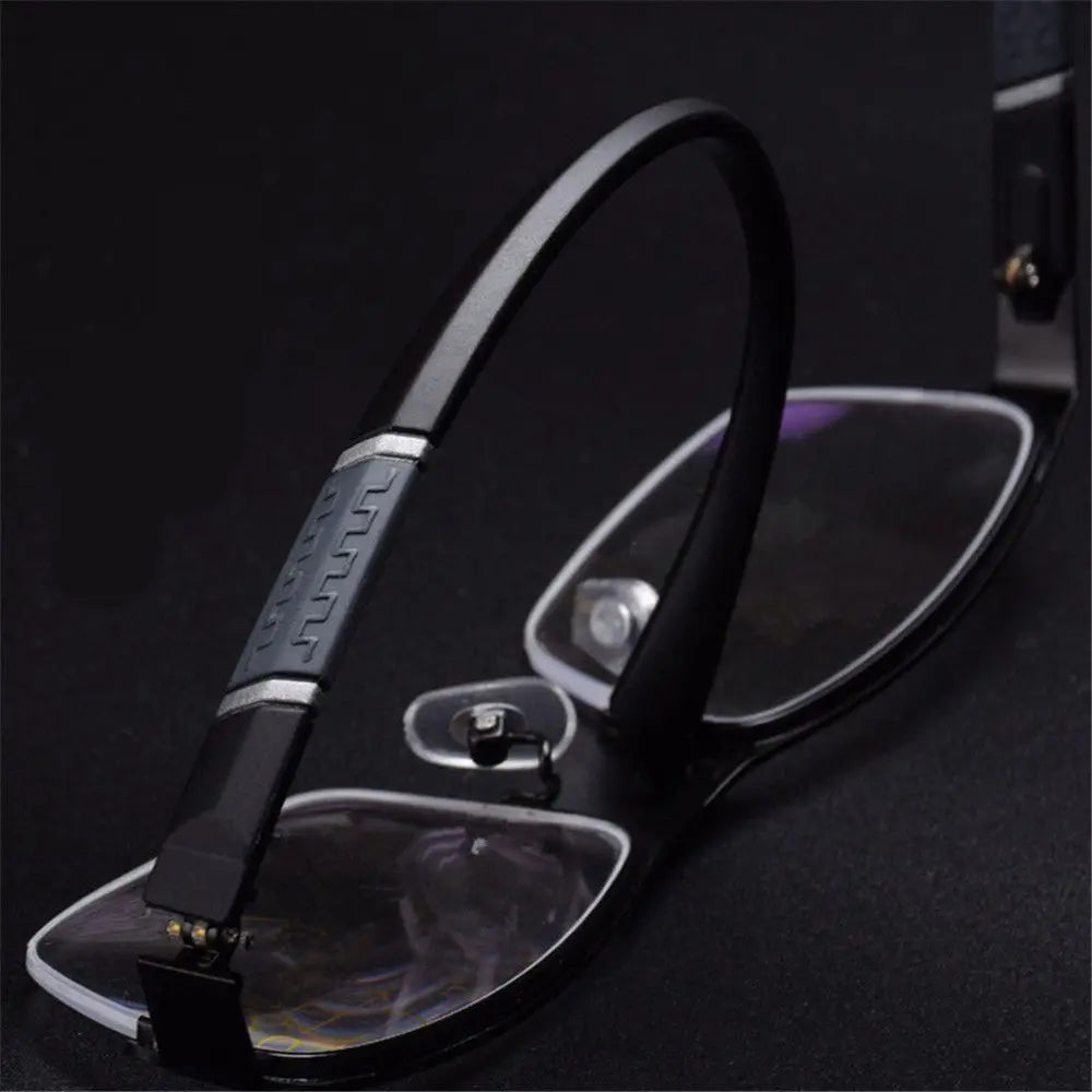 Metal Anti-Blue Light Reading Glasses – Farsighted Eyewear for Men, Business Style with Diopters +0.0 to +4.0