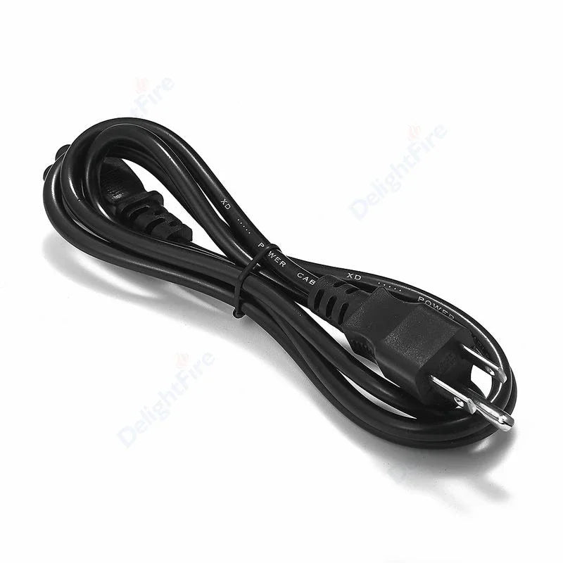 US Plug Power Cord – 3 Pin Prong C5 Cloverleaf Cable, 1.2m/4ft for AC Adapters, Laptop & Notebook