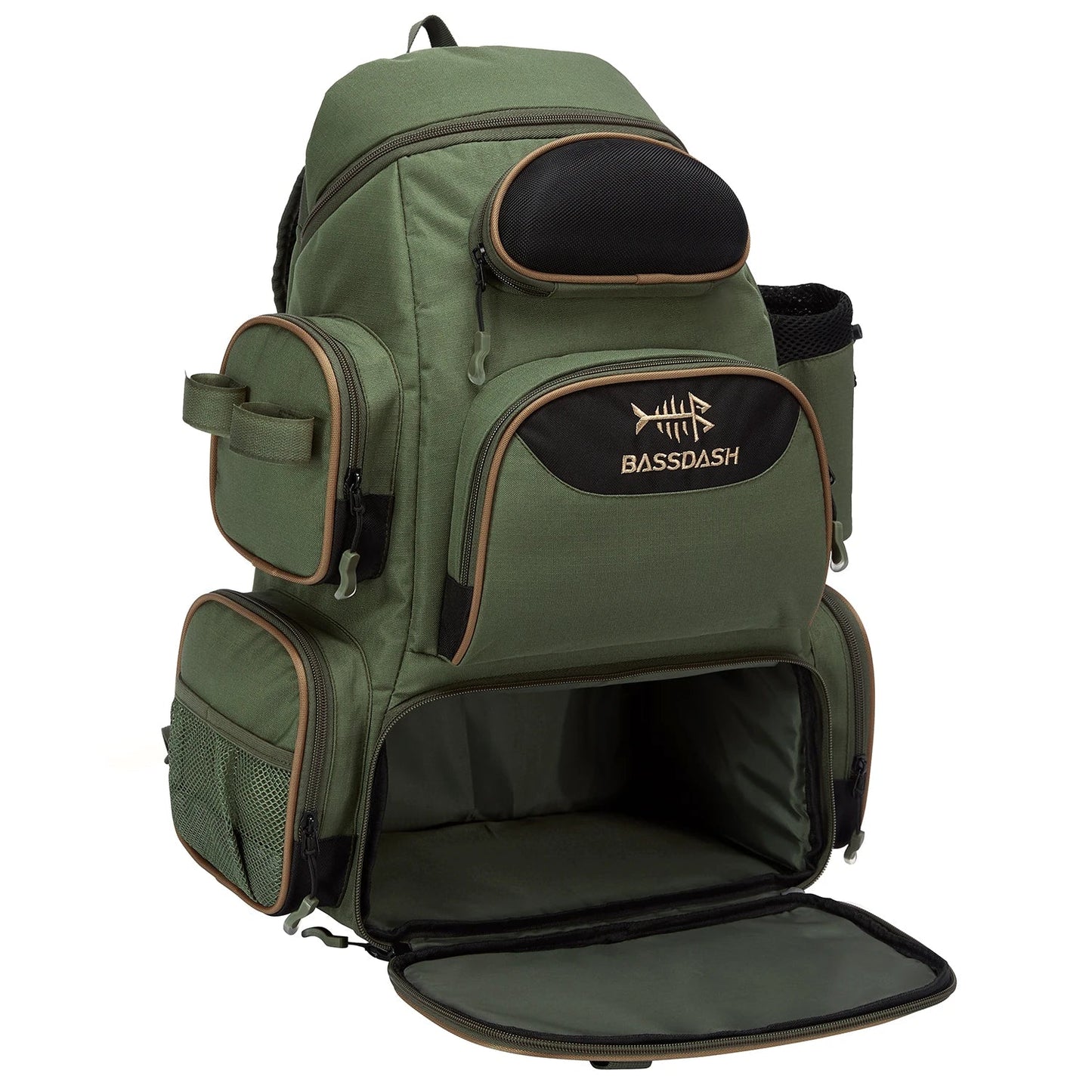 Bassdash Fishing Tackle Backpack – Lightweight Multifunctional Tactical Bag with Tackle Box