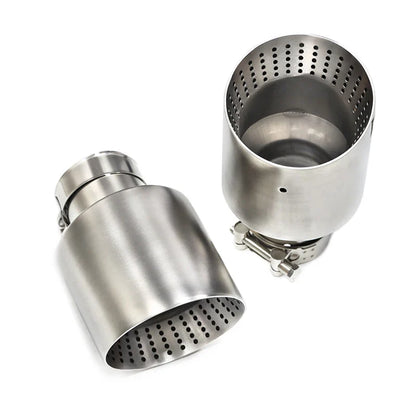 Matte Stainless Steel Car Exhaust Tip — Universal 60-63mm Muffler Nozzle for VW GTI MK7 Golf7