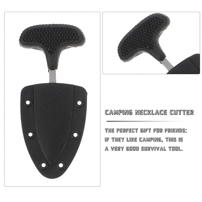 Multifunctional Camping Necklace Cutter – Portable Outdoor Survival Multitool Pendant