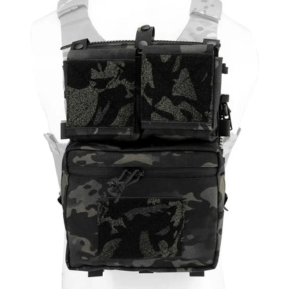 LV119 Tactical Vest Back Panel – Spiritus Systems Hunting Combat Airsoft Plate Carrier with Storage Pouch & Assault Vest Expansion Gear