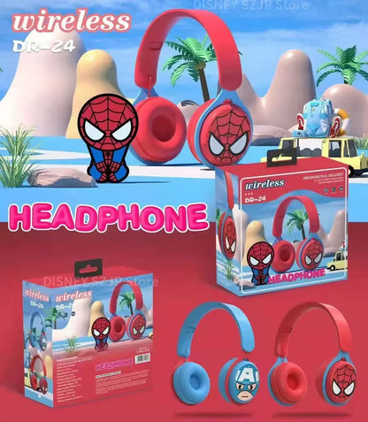 Disney Marvel Y08 Wireless Bluetooth Headphones – Foldable HIFI Surround Sound Earphones for Kids