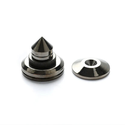 4PCS Speaker Stand Feet Pads — 30x27mm Pure Copper/Silver Spikes for Loudspeaker Boxes with M28x26 Nails