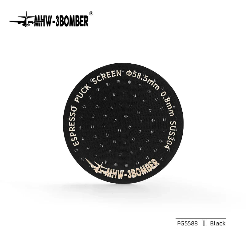 MHW-3BOMBER Espresso Puck Screen – 51/53/58.5mm Reusable Stainless Steel Coffee Filter, 0.8/0.2mm Thickness Coffee Tool