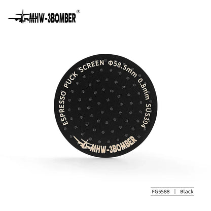 MHW-3BOMBER Espresso Puck Screen – 51/53/58.5mm Reusable Stainless Steel Coffee Filter, 0.8/0.2mm Thickness Coffee Tool