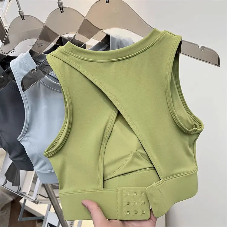 INLUMINE Anti-Light Sports Bra – Backless Yoga & Gym Fitness Top for Women