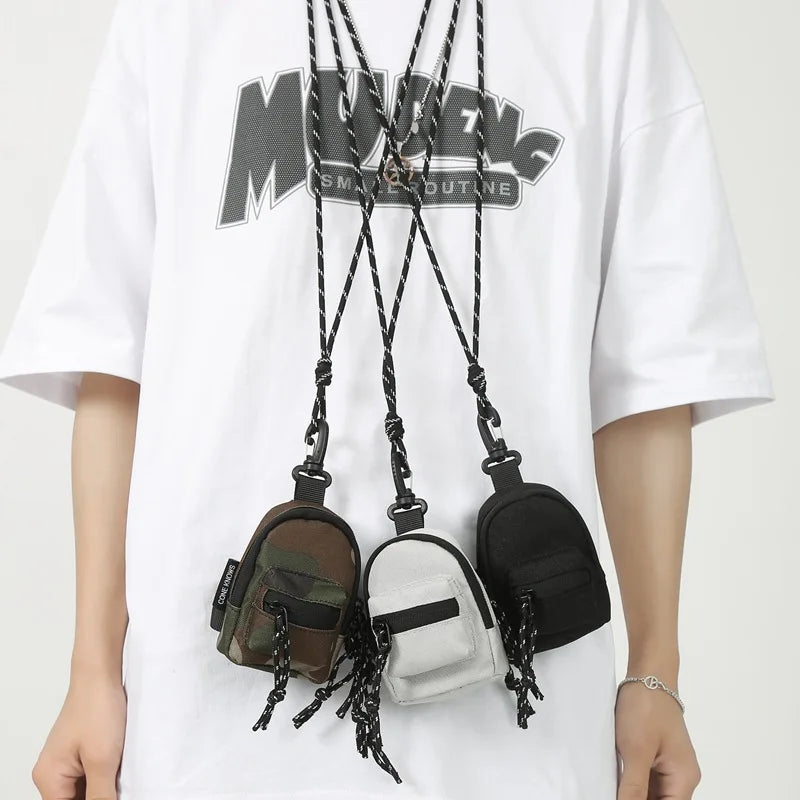 Mini Pendant Bag Key Headset Card Storage Bag - Men's Travel Backpack, Small Chest Bag, Handbag Wallet for Women
