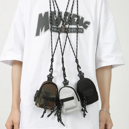 Mini Pendant Bag Key Headset Card Storage Bag - Men's Travel Backpack, Small Chest Bag, Handbag Wallet for Women
