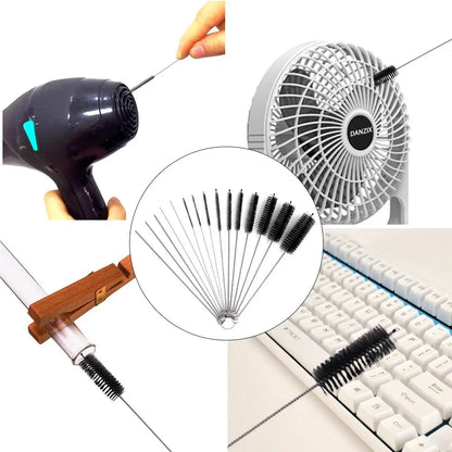 Stainless Steel Cleaning Brushes for Weed Pipe, Glass Hookah, and Smoking Accessories - Available in Sets of 2, 5, or 10 Pieces