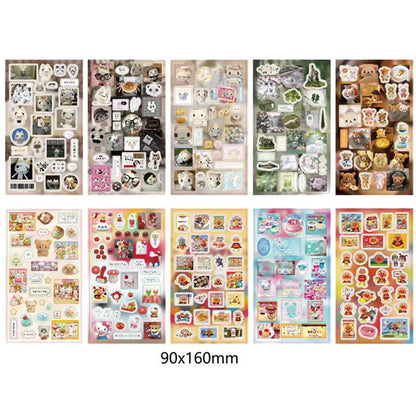 6pcs/10pcs Y2K Glitter Laser Stickers – Cute Random Phone, Camera, Luggage & Journal Stickers, Kawaii Decoration Gift