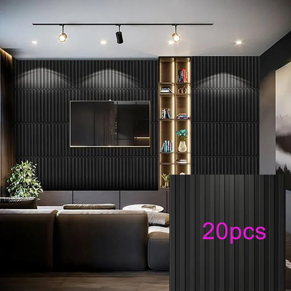 KUUJOJO 3D Textured Wall Panels – Indoor Wall Decoration for Living Room, Bedroom, Hotel, Office, Tape