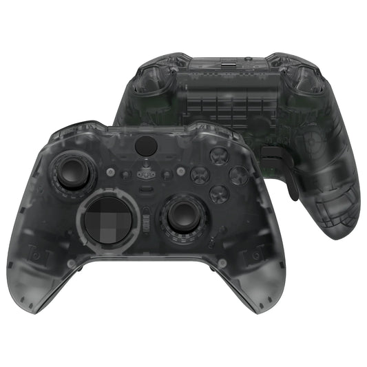eXtremeRate Clear Full Shell Replacement Kit for Xbox Elite Series 2 Core Controller Model 1797 – Faceplate, Back Plate & Buttons