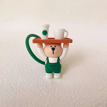 Cute Cartoon Bear Silicone Straw Covers – Dust Plug Cap for 7-8mm Large Caliber Drinking Cups