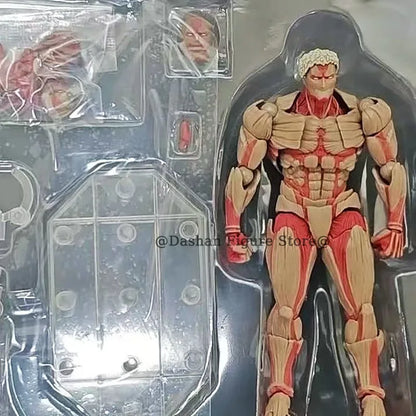 Attack on Titan Revoltech Action Figure – Armored Titan Reiner Braun PVC Model Toy Collectible