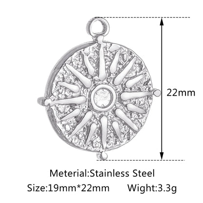 Stainless Steel Sunburst Sun Moon Star Charms Pendant – DIY Jewelry Making for Necklace, Bracelet & Earrings