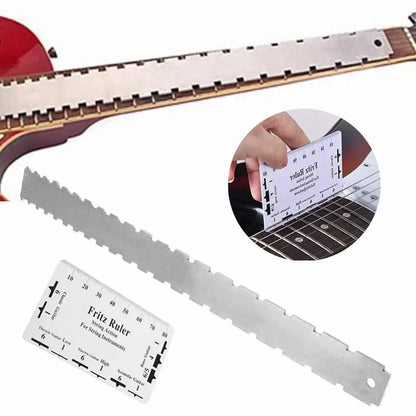 Miwayer Guitar Neck Notched Straight Edge — Luthier Tool with String Action Ruler Gauge for Gibson & Fender Electric Guitars