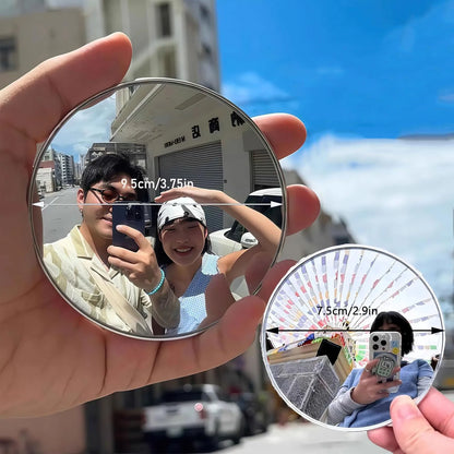 Portable Selfie Convex Mirror - Wide-Angle Back Camera Mirror for Phone Photography & Vlogging, 7.5cm/9.5cm