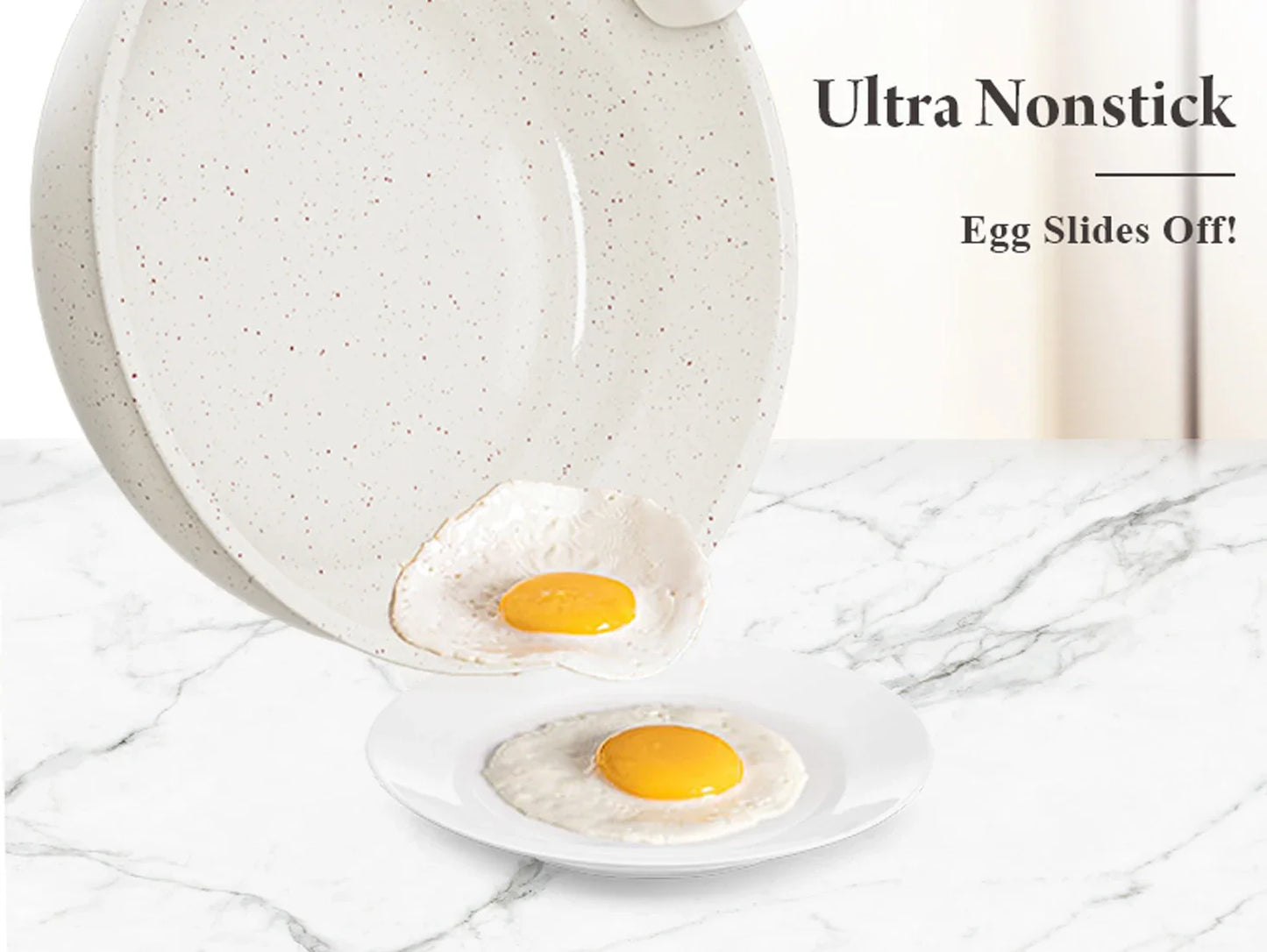 DONNOR Safe Nonstick Kitchen Cookware Set - Oven Safe Pots and Pans with Removable Handles