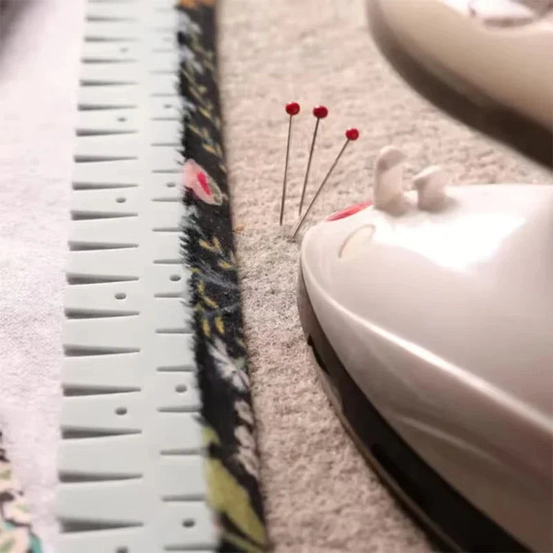 Silicone Hemmer Sewing Tool – Flexible Hem Ruler with Marking Holes for DIY Sewing & Crafting Gifts