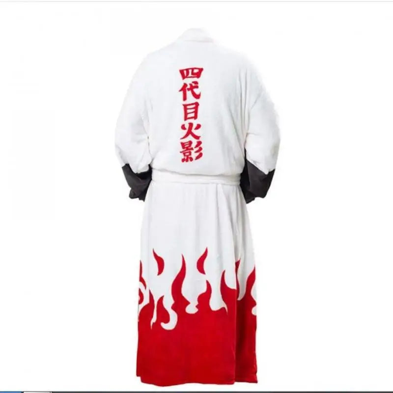 Naruto Akatsuki Uchiha Itachi Robe – Flannel Thickened Thermal Bathrobe Nightgown Pajama for Teens
