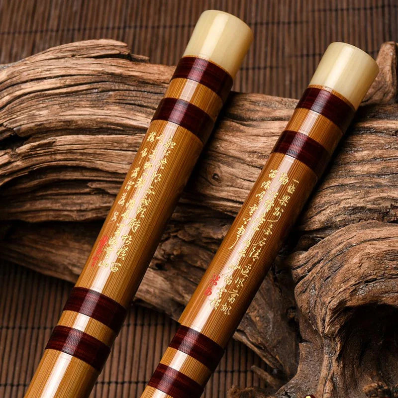 Chinese Bamboo Flute Dizi – Traditional Flute for Beginners, Key C/D/E/F/G Musical Instrument