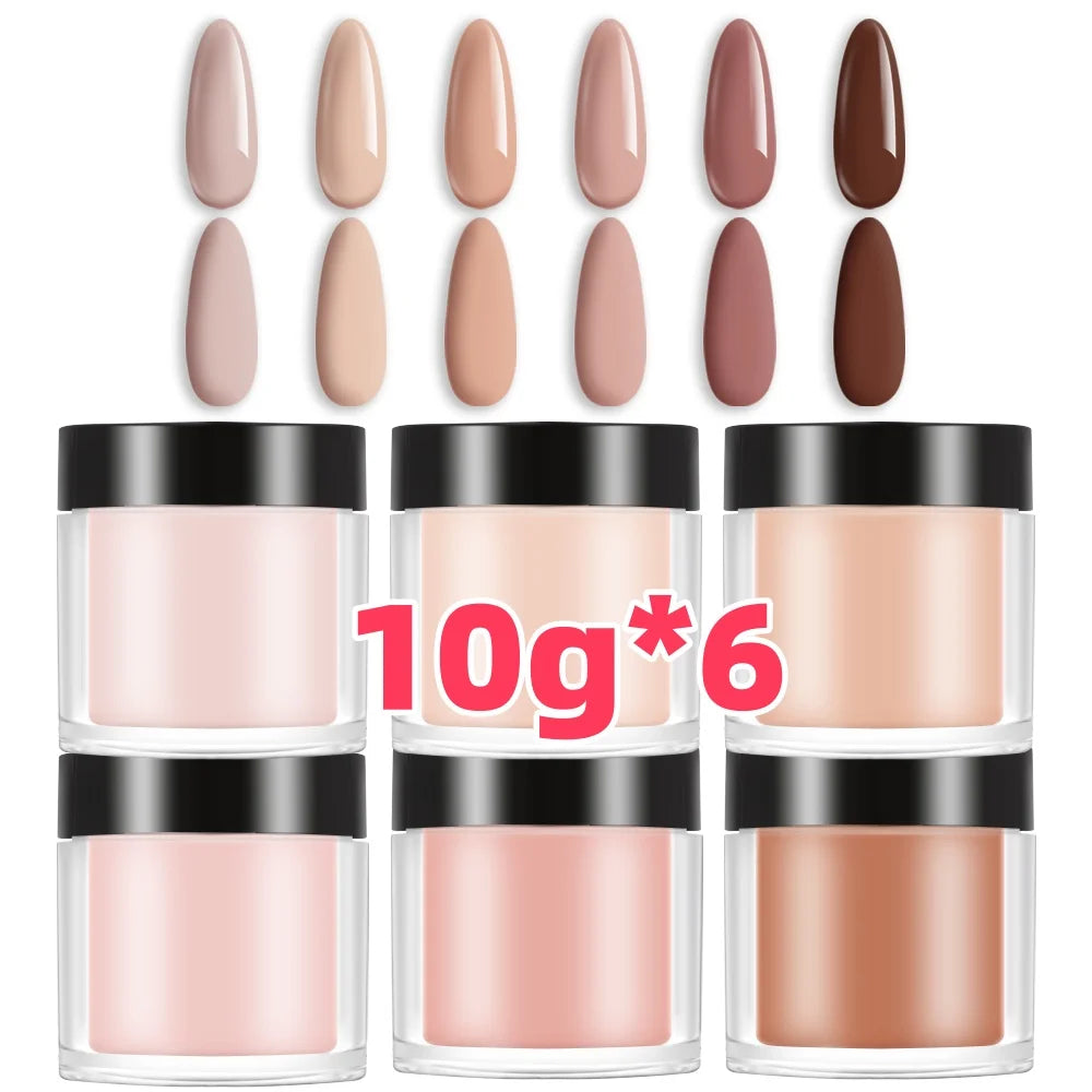 50g/100g Nude Nail Acrylic Powder Bulk Set – 4-in-1 Solid Crystal Extension, Dipping & Engraving Nail Art Monomer Wholesale