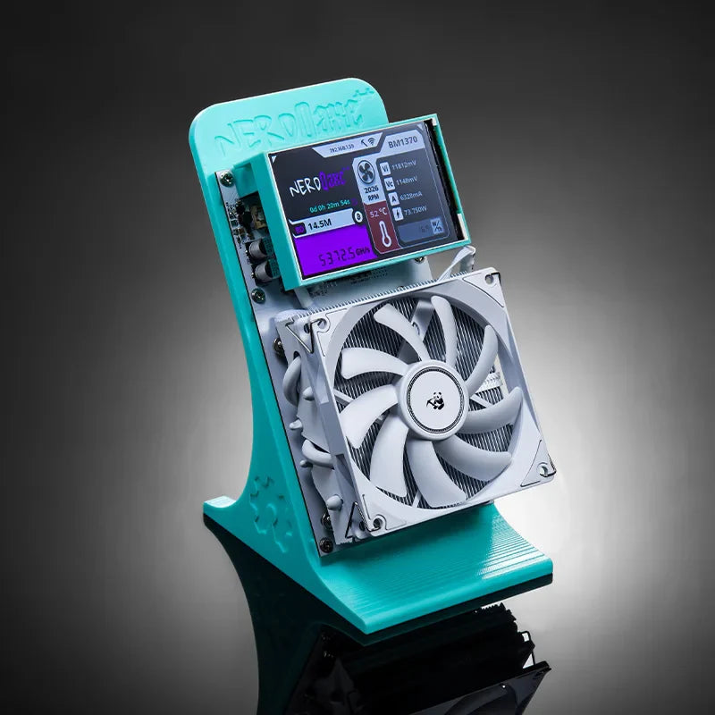 Bitaxe NerdQaxe++ BM1370 Bitcoin Miner — 4.8TH/s ASIC Chip, 68W, 2.4G WiFi Open-Source BTC Mining Machine
