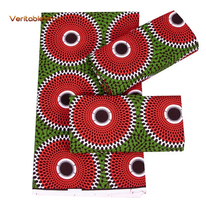 African Ankara Wax Print Fabric - 100% Cotton Real Wax African Patchwork Material for Dresses A-29
