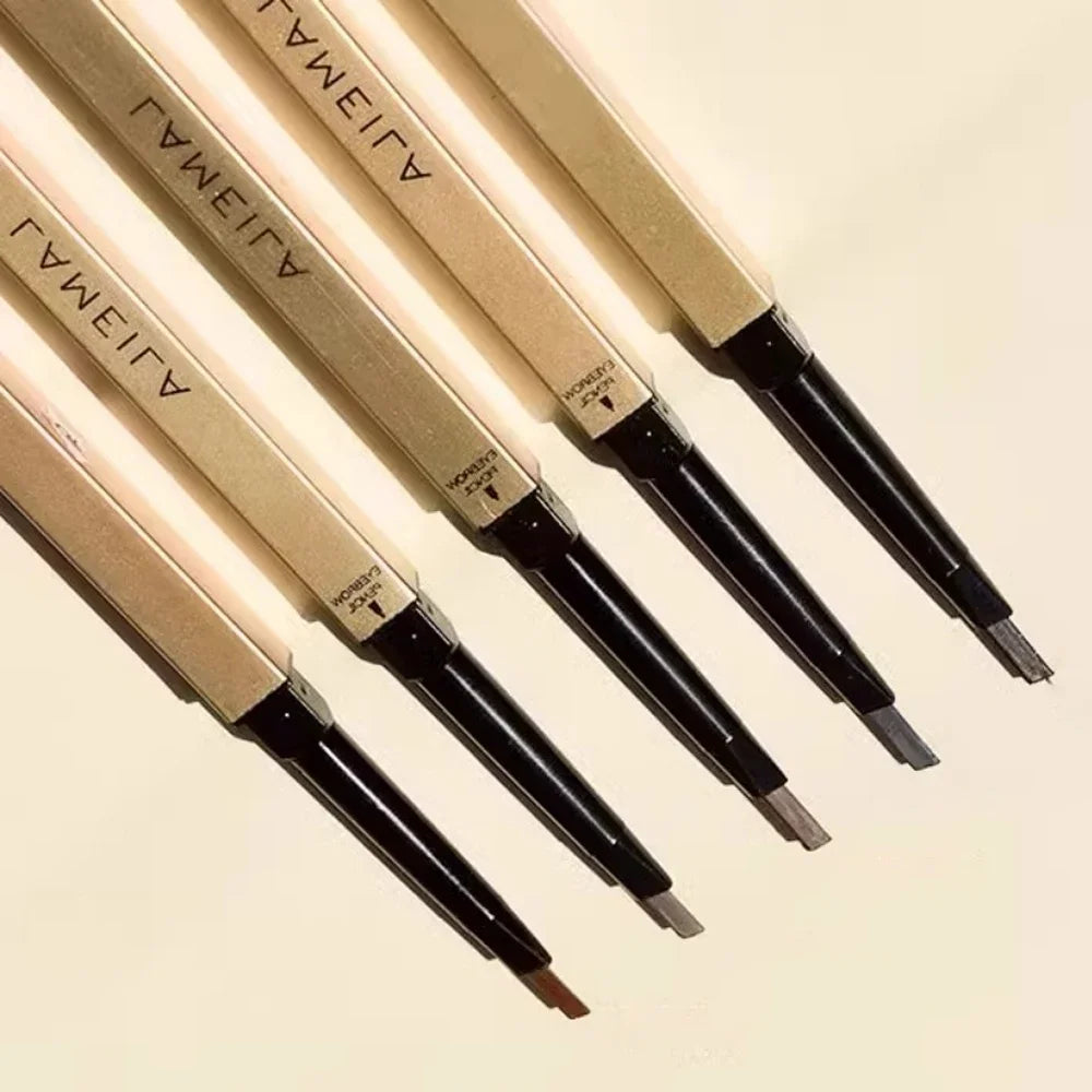 5-Color Double Head Eyebrow Pencil with Brush – Waterproof Sweatproof Eyebrow Gel Tattoo Stick