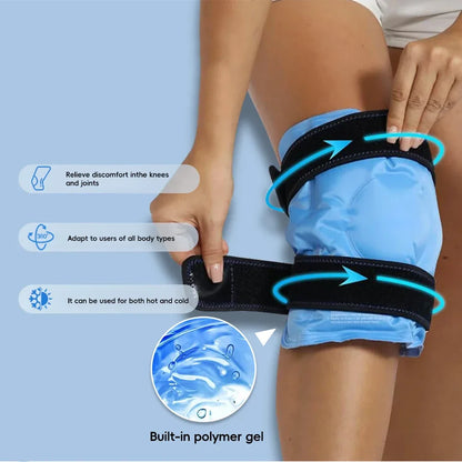 Reusable Gel Knee Ice Pack — Hot & Cold Compress for Knee Pain Relief & Foot Care