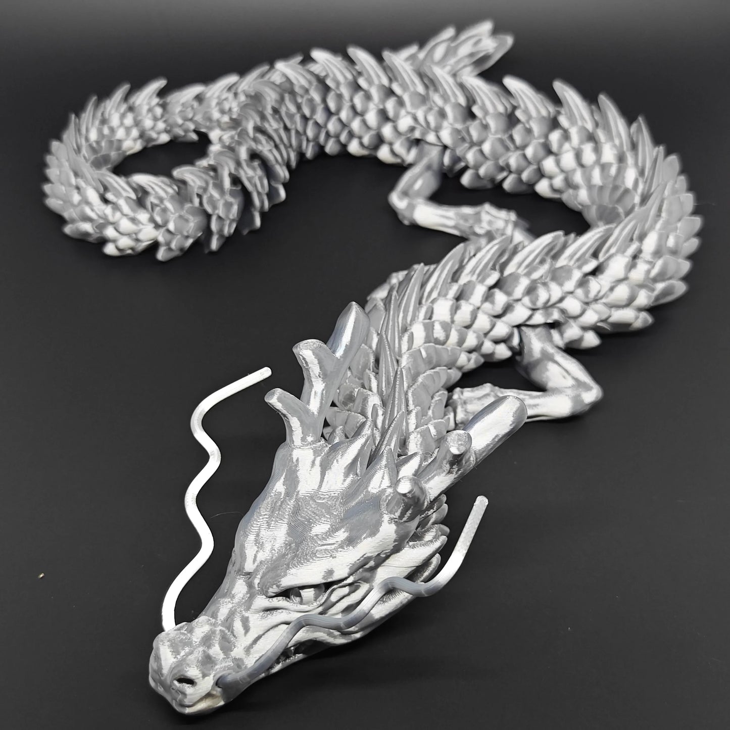 3D Printed Gem Dragon Fidget Toy - Articulated Rotatable Crystal Dragon Gift