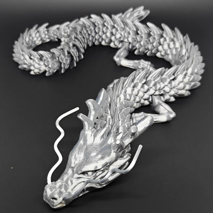 3D Printed Gem Dragon Fidget Toy - Articulated Rotatable Crystal Dragon Gift
