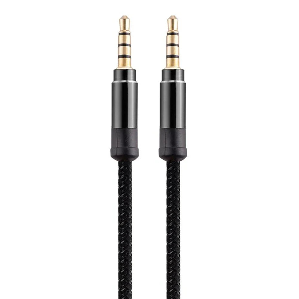 NNBILI 1.5M 3.5mm Audio Cable - Nylon Braid AUX Cable for Phone, MP3, Car Headset & Speaker Extension