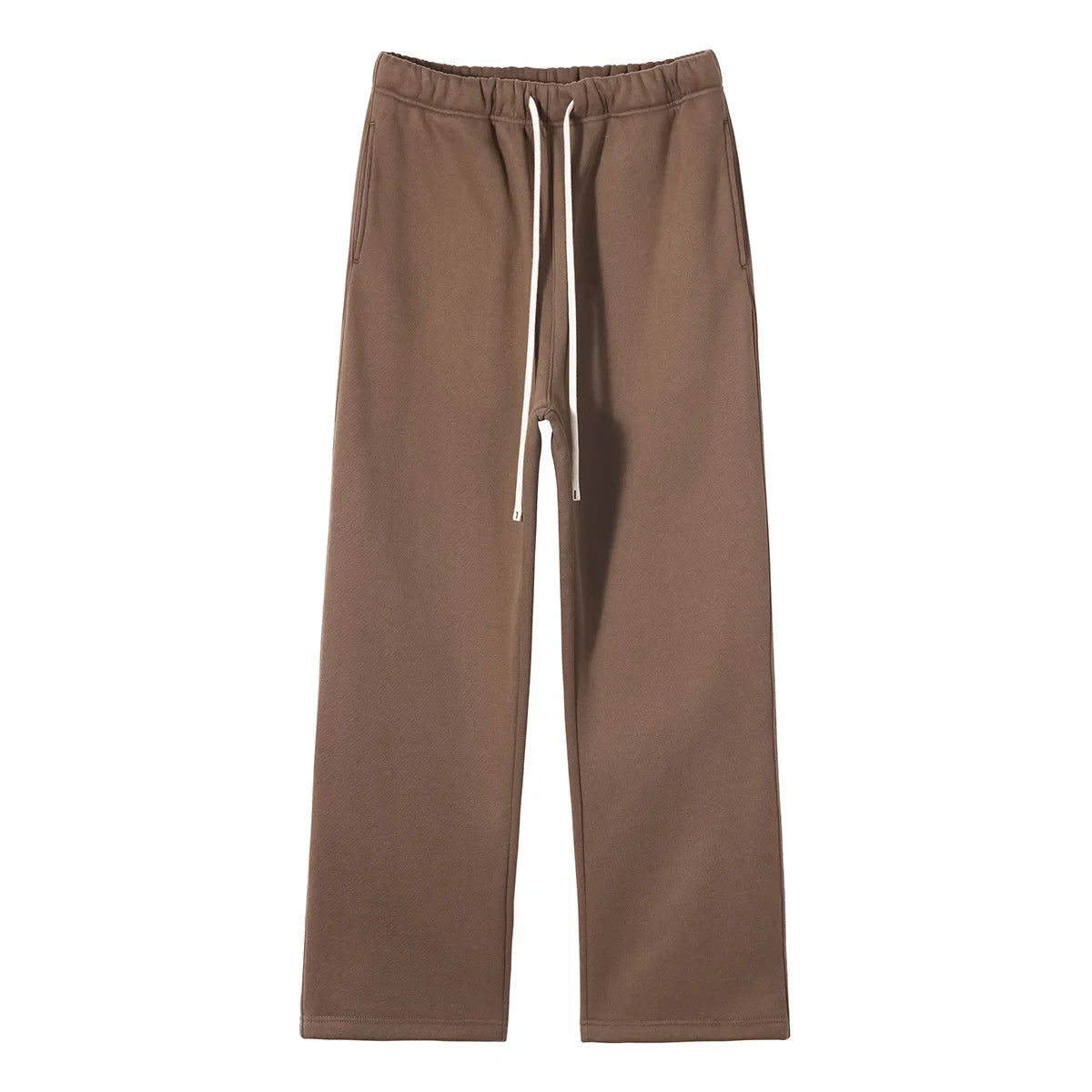 Straight-Lined Solid Color Cashmere Sweatpants – Soft Cozy Lounge Pants